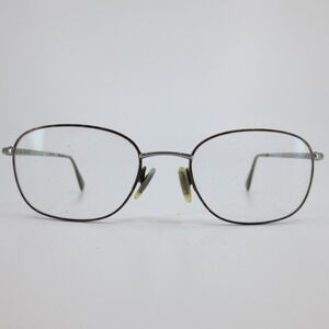 Safilo 7057 H20 Oval Metal Eyeglasses Frames Gunmetal Silver Made in Italy 52-19